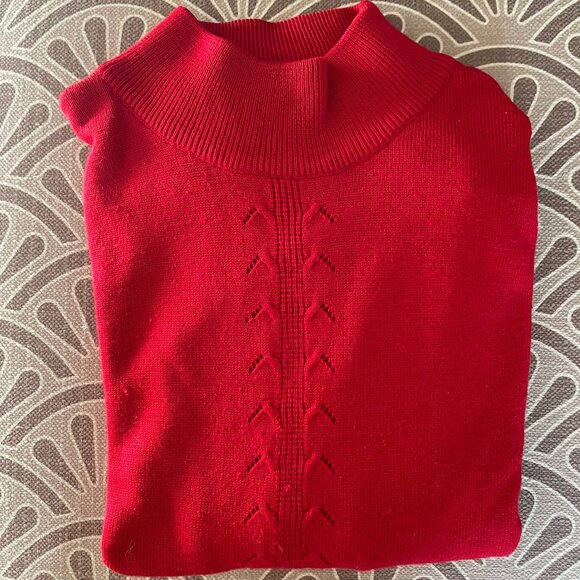 (S) Vintage 90s Simons Twik red sweater - Picture 2 of 3